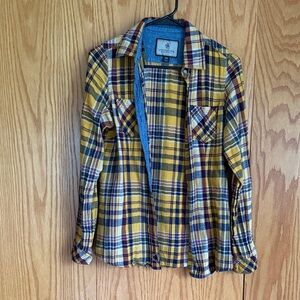 Legendary Whitetails Yellow and Blue Plaid Button Down Shirt
